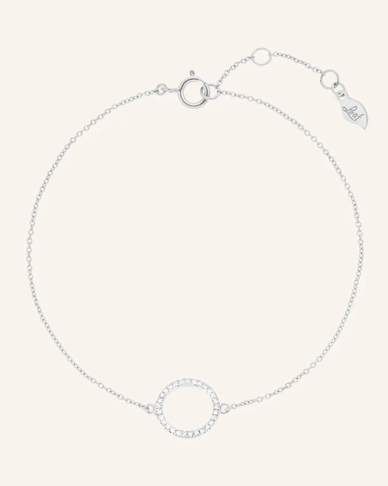 Leaf Armband CIRCLE aus 18 Karat Weißgold mit Diamanten Weissgold