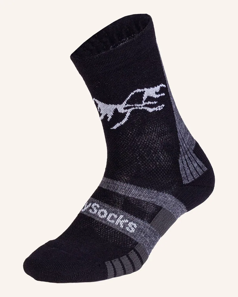 DillySocks Sportsocken Active Merino schwarz Schwarz