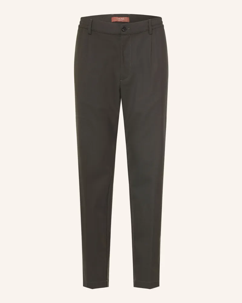 CRUNA Chino Extra Slim Fit gruen Khaki