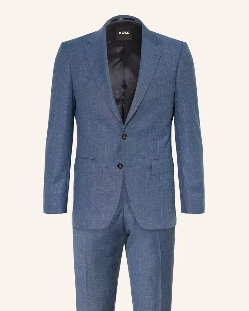 HUGO BOSS Anzug Huge Slim Fit blau Blau