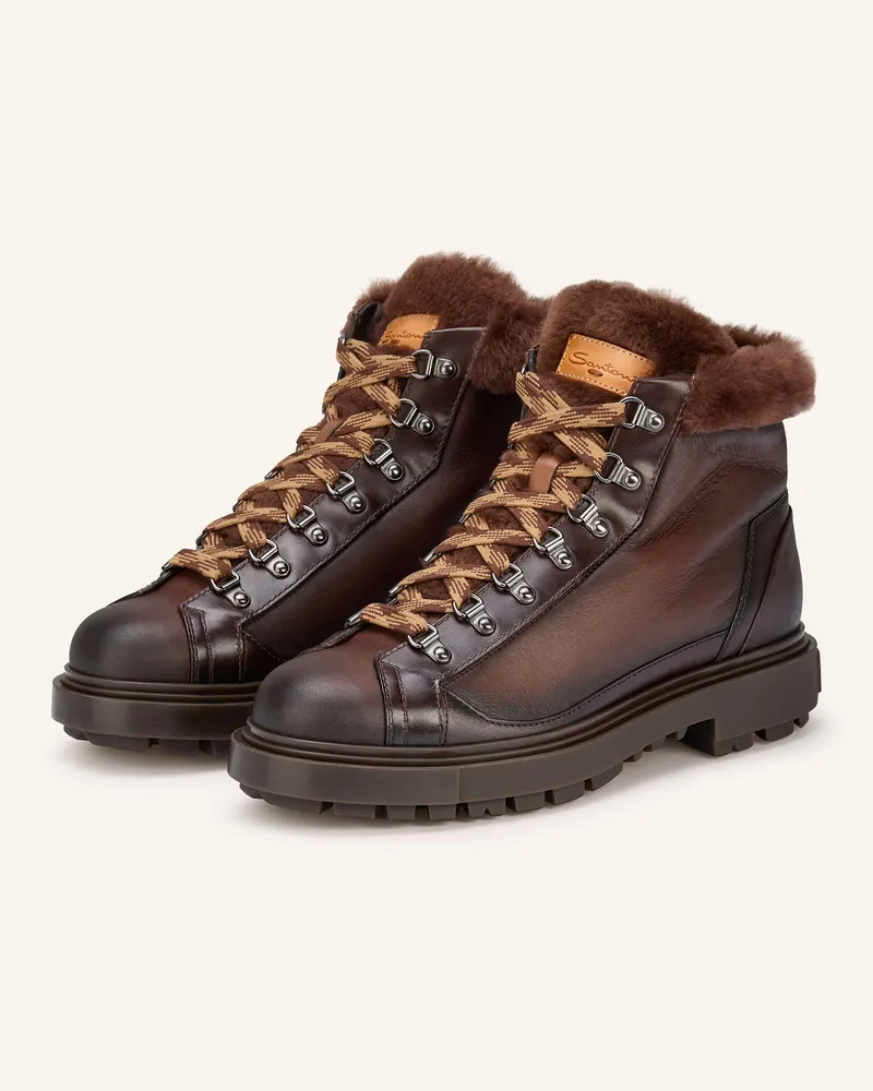 Santoni Schnürboots FARCRY Dunkelbraun