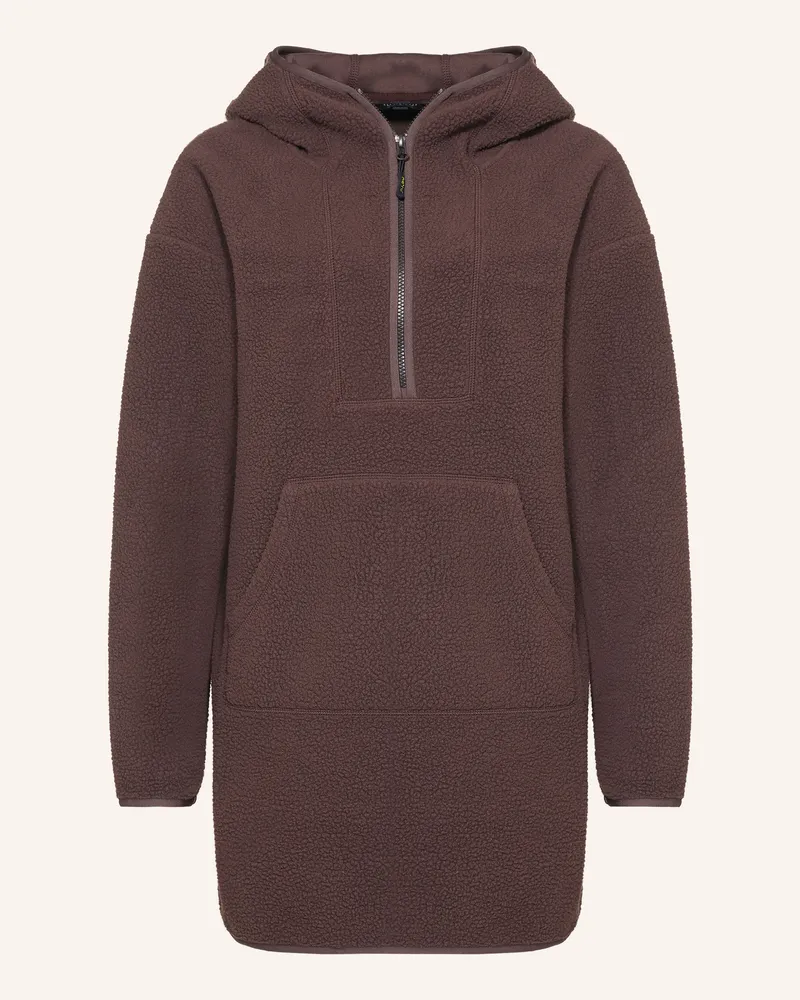 me°ru' Fleece-Hoodie Quimper braun Dunkelbraun