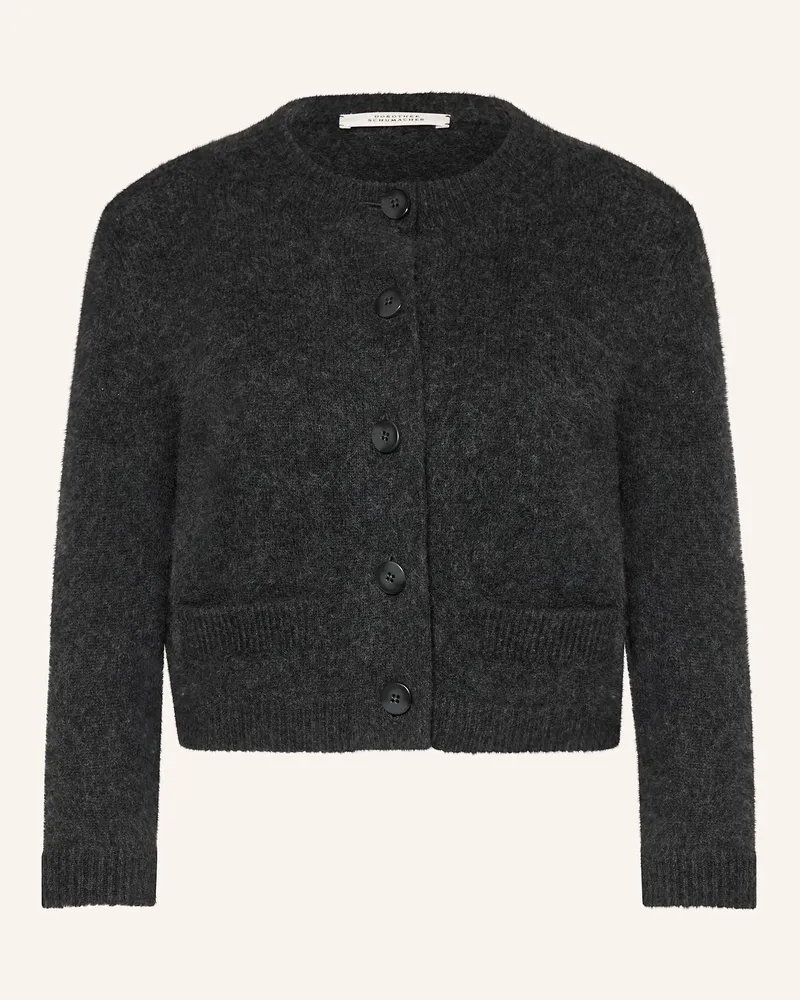 Dorothee Schumacher Strickjacke FLUFFY STATEMENTS mit Cashmere Dunkelgrau