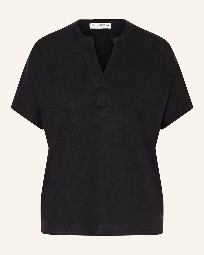 Marc O'Polo Blusenshirt aus Jersey Schwarz