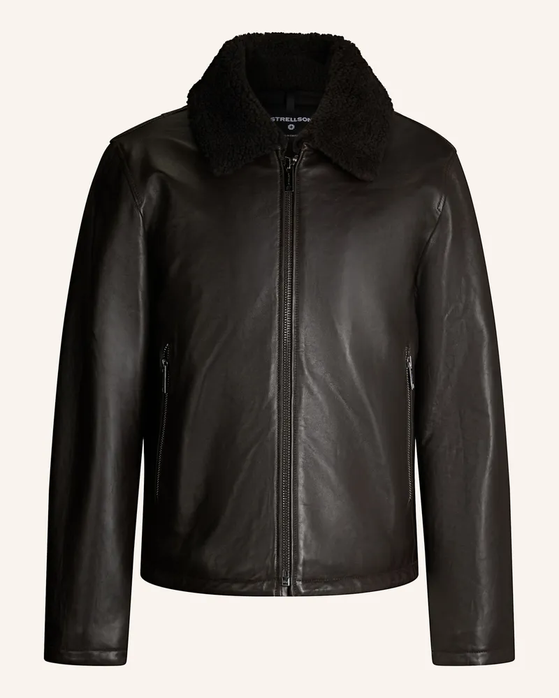 Strellson Lederjacke MONTY Dunkelbraun