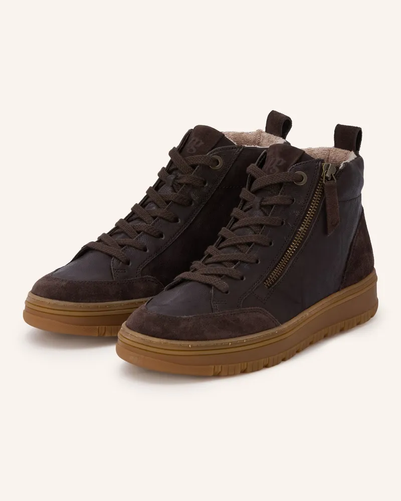 paul green Hightop-Sneaker braun Dunkelbraun
