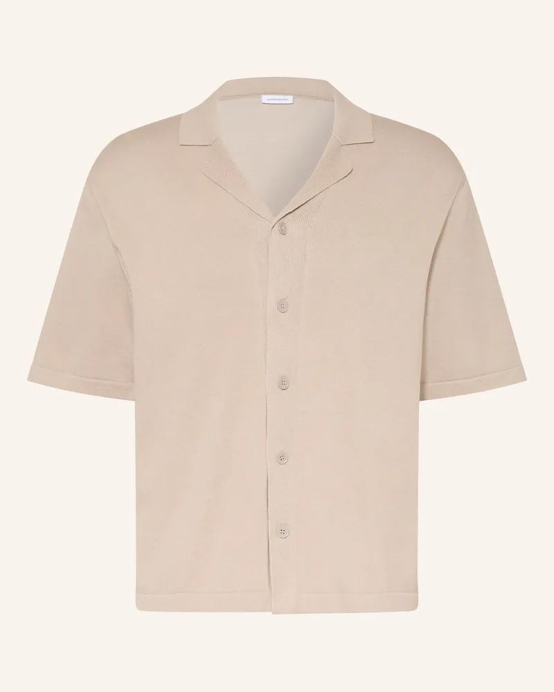 Seidensticker Strick-Resorthemd Regular Fit Beige