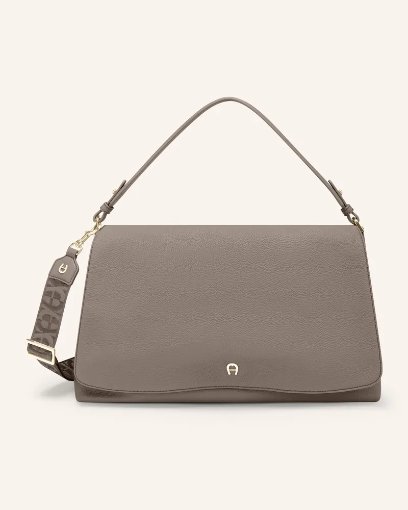 Aigner Umhängetasche Zita - Stoffriemen beige Taupe