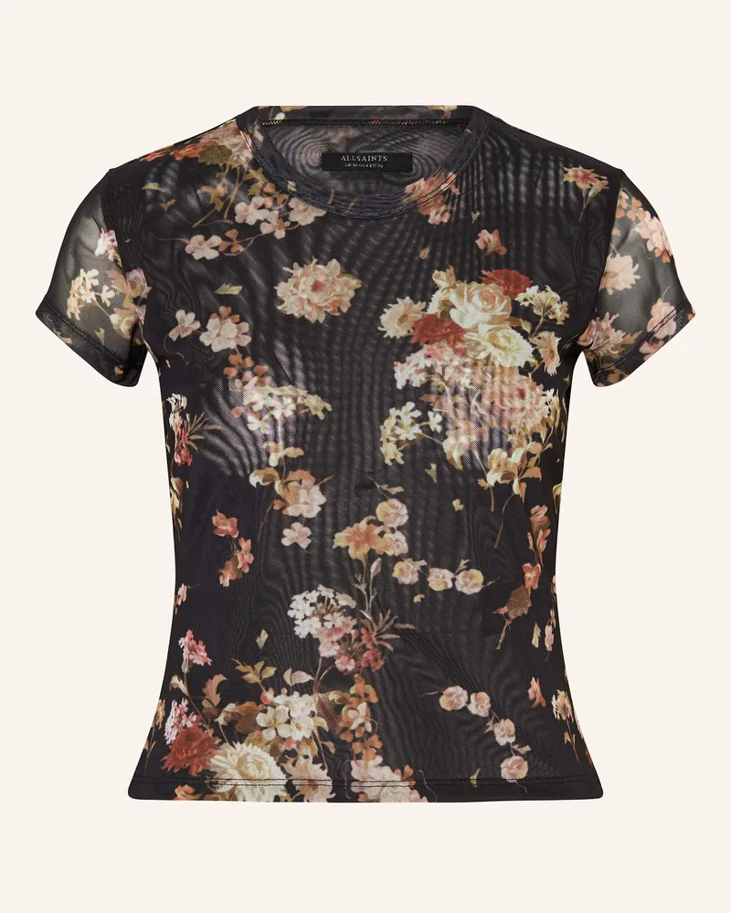 AllSaints T-Shirt ELLIE aus Mesh Schwarz