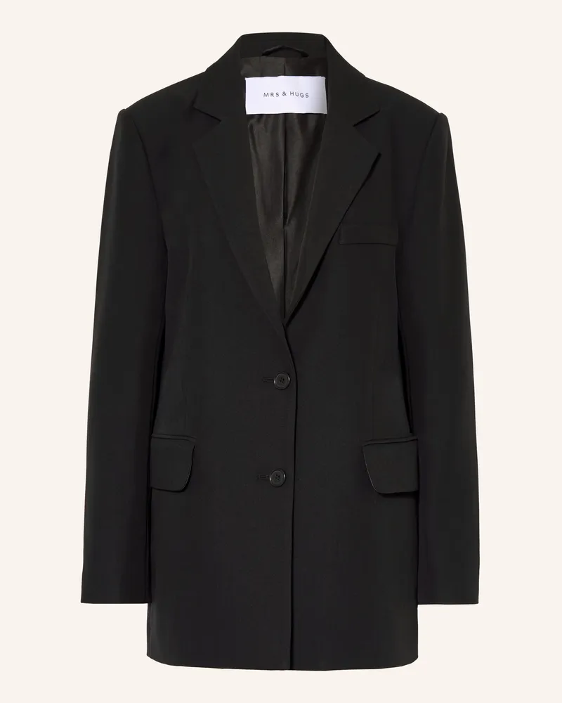 Mrs & HUGS Longblazer schwarz Schwarz