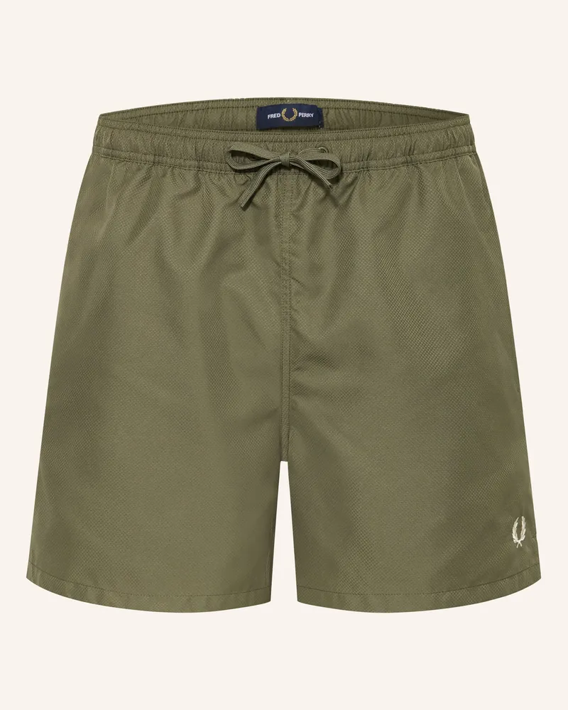 Fred Perry Badeshorts gruen Khaki