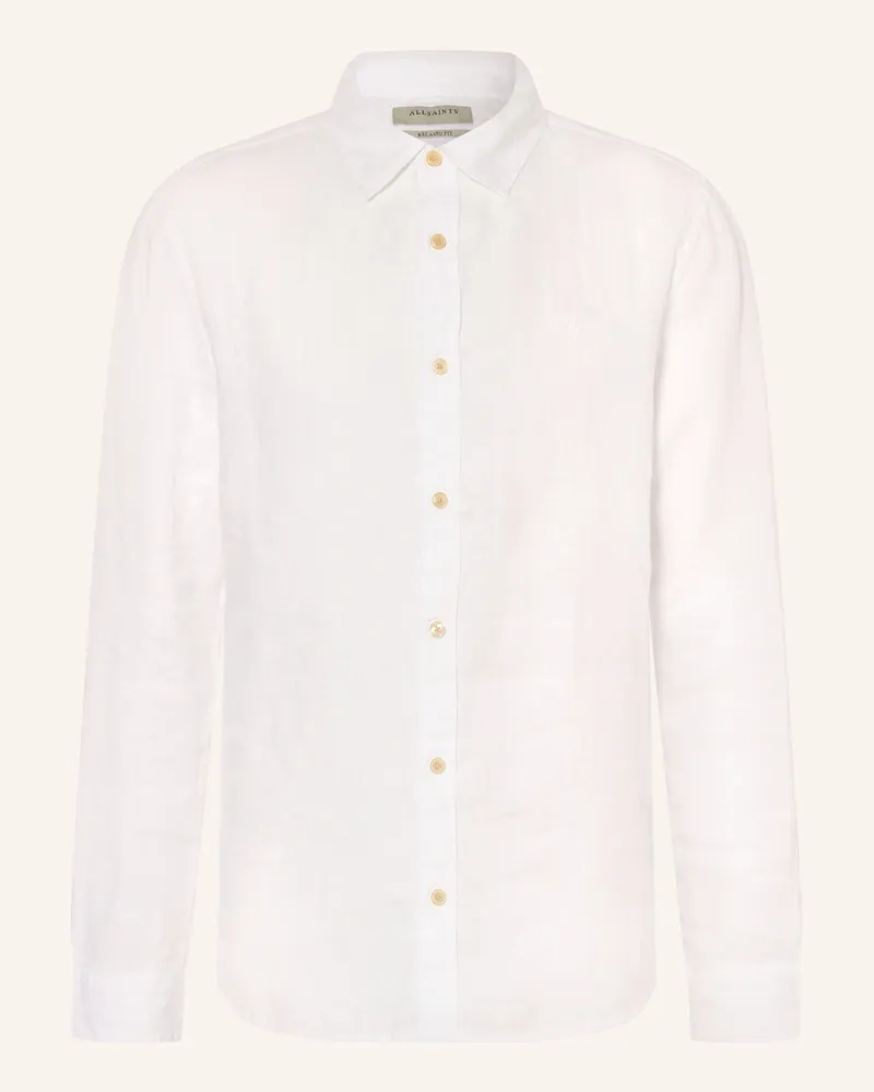 AllSaints Leinenhemd Loom Ls Relaxed Fit weiss Weiss