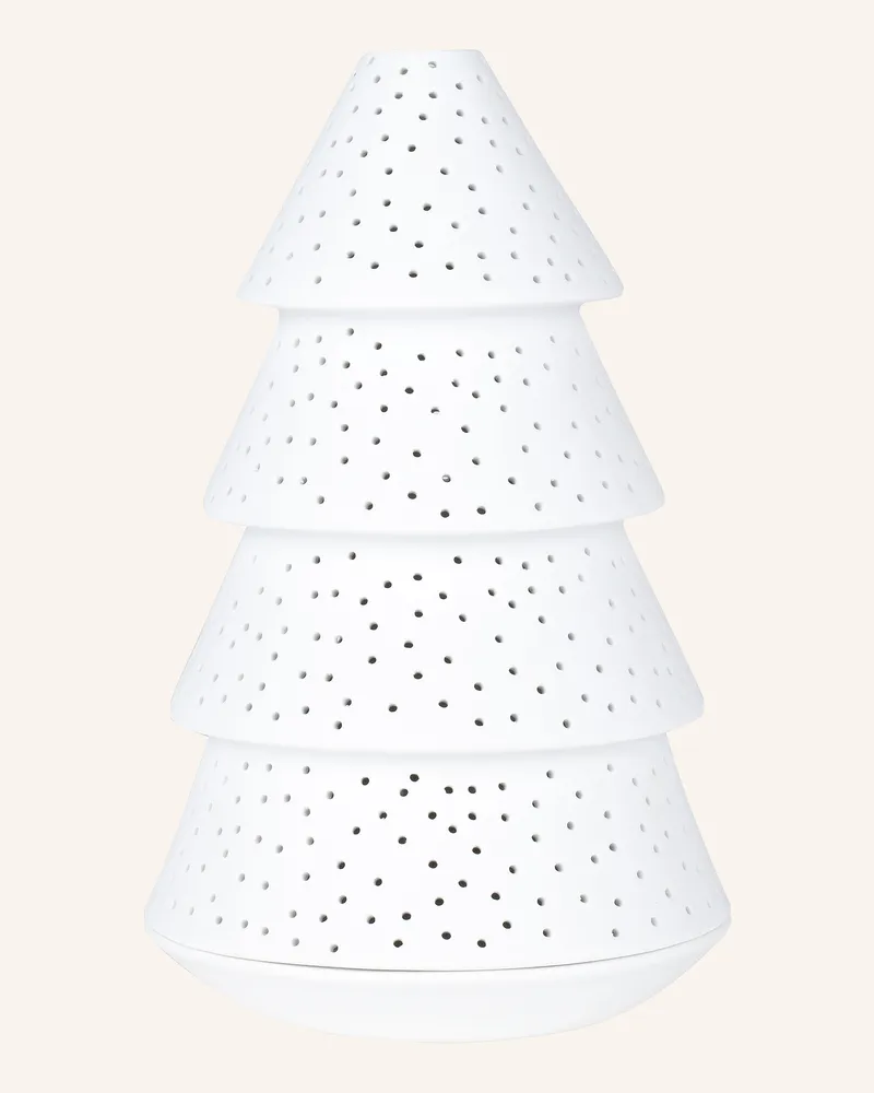 räder Dekofigur Tannenlicht Large Mit Teelichthalter weiss Weiss