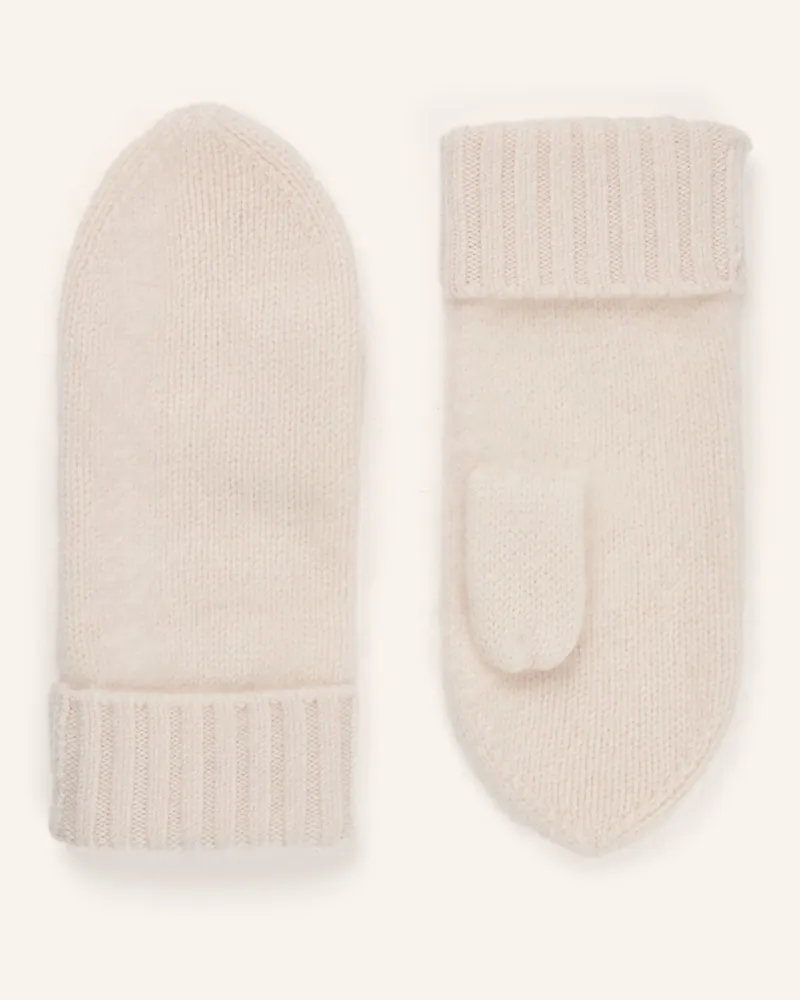 Mrs & HUGS Fäustlinge Aus Cashmere weiss Ecru