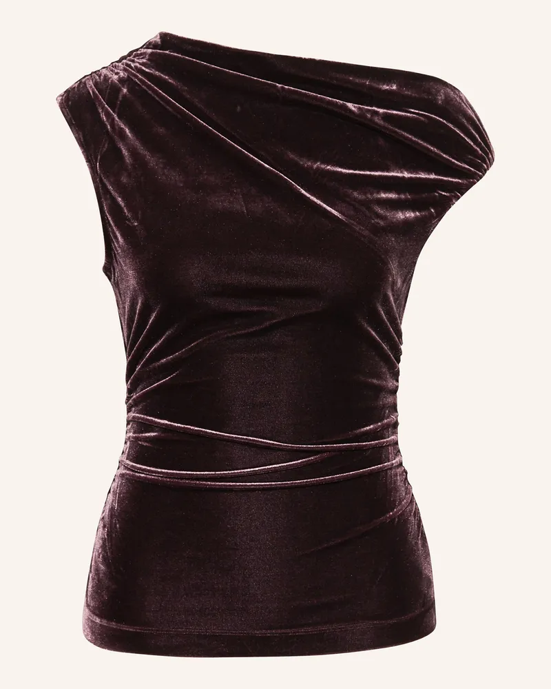 Reiss One-Shoulder-Top Demi Aus Nicki rot Dunkellila