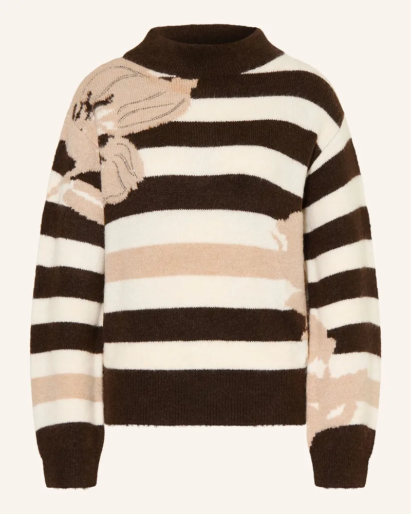 monari Pullover Mit Schmucksteinen beige Beige