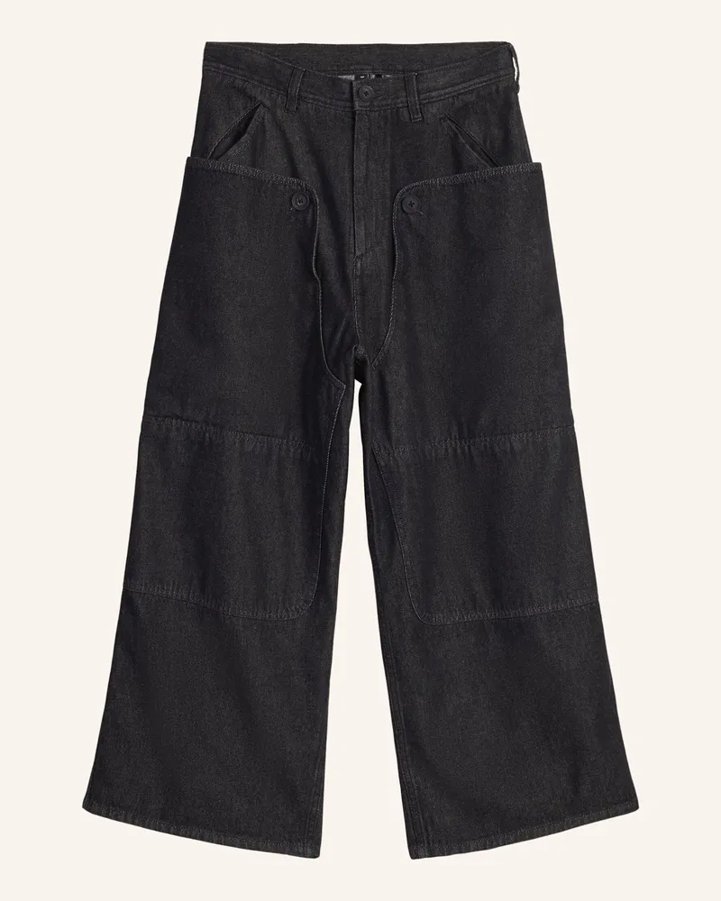Y-3 Y-3 Hose, Denim, Gerades Bein schwarz Schwarz