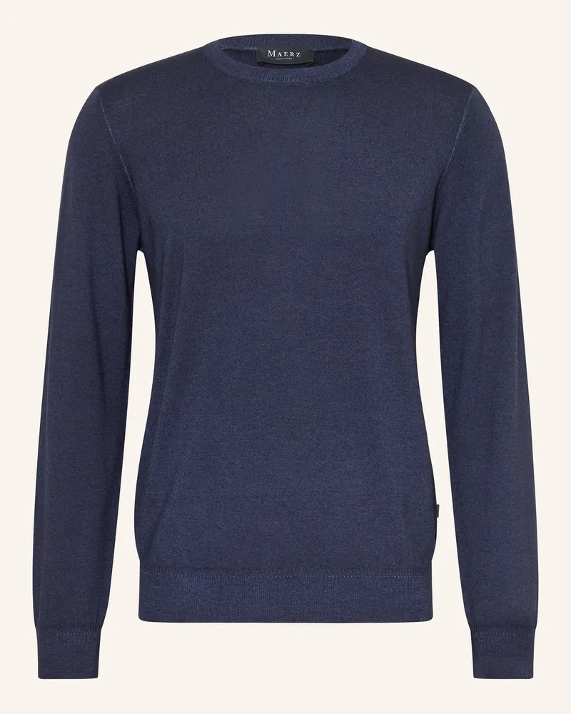 Maerz Pullover Aus Merinowolle blau Dunkelblau