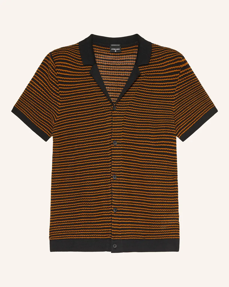 Strellson Strickhemd ADRIAN Slim Fit Schwarz
