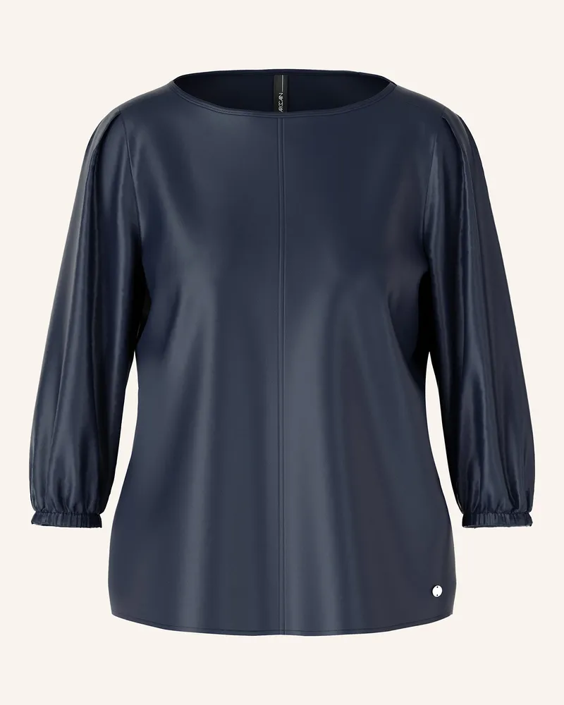 Marc Cain Blusenshirt aus Seide Dunkelblau
