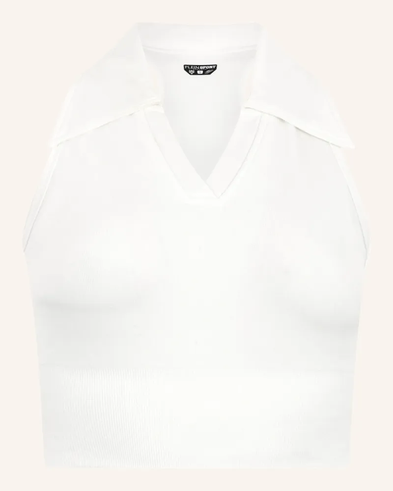 Philipp Plein Plein Sport Polo Neck Cropped Top Ps weiss Weiss