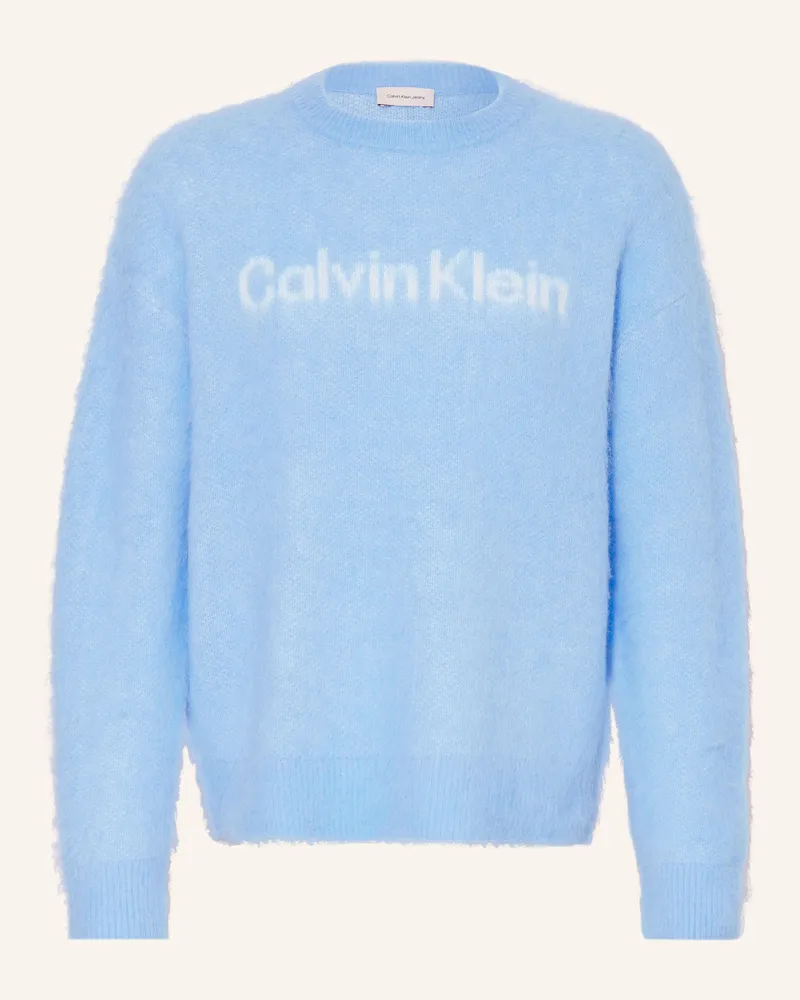 Calvin Klein Pullover mit Alpaka Hellblau