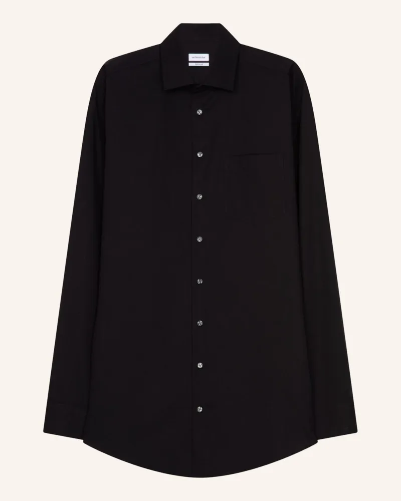 Seidensticker Business Hemd Regular Fit schwarz Schwarz