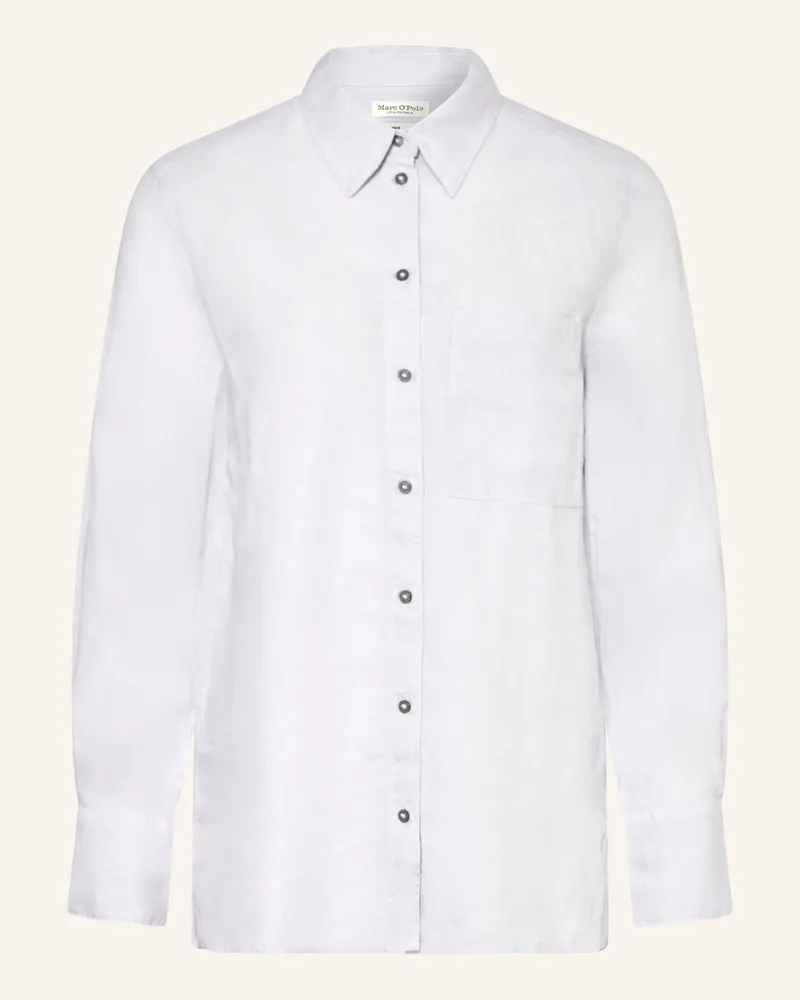 Marc O'Polo Hemdbluse aus Leinen Blaugrau