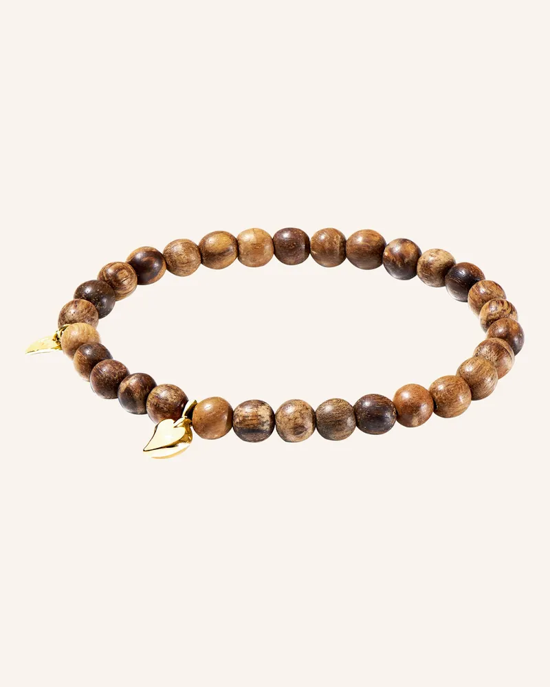 TAMARA COMOLLI Armband BRACELET INDIA SNAKEWOOD DROP MEDIUM Snakewood 18K Gelbgold Gold