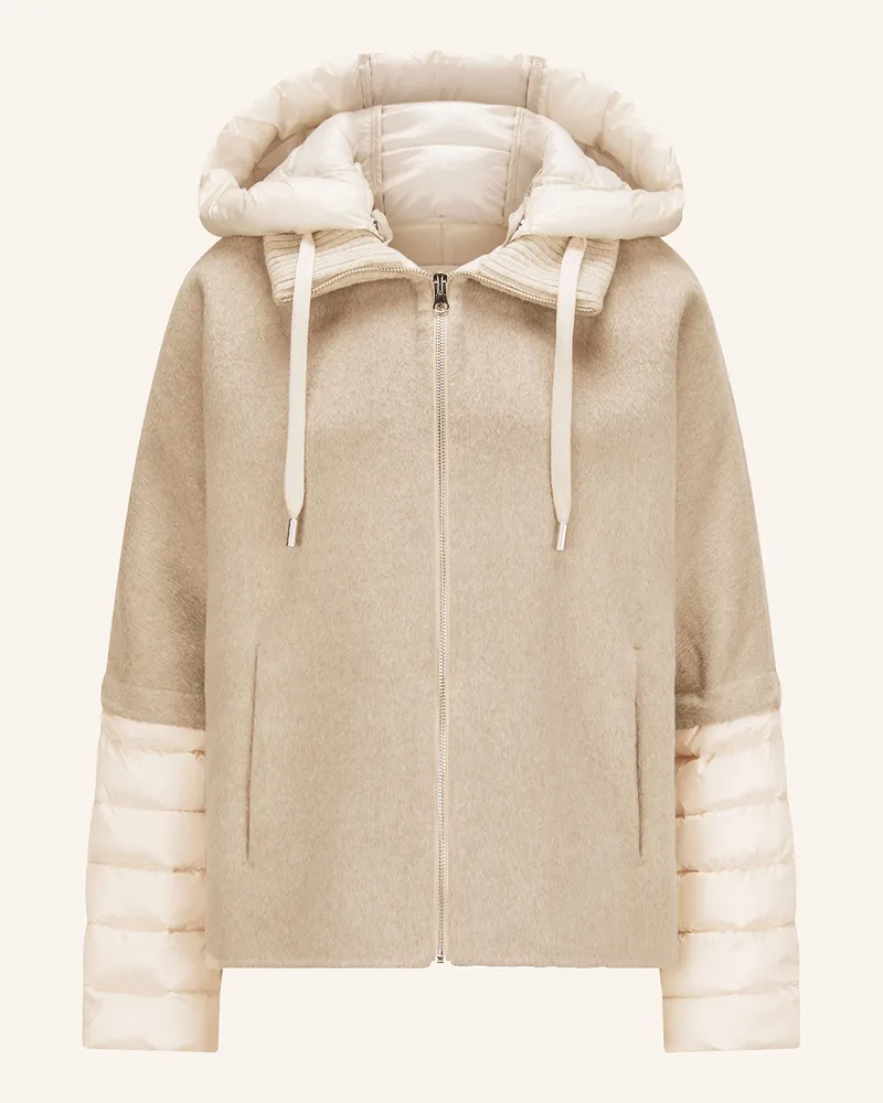 Milestone Jacke MSAZALEA im Materialmix mit abnehmbarer Kapuze Beige