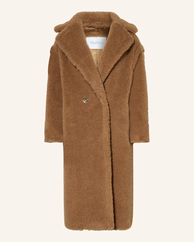 Max Mara Teddyfell-Mantel Teddy Aus Kamelhaar braun Camel