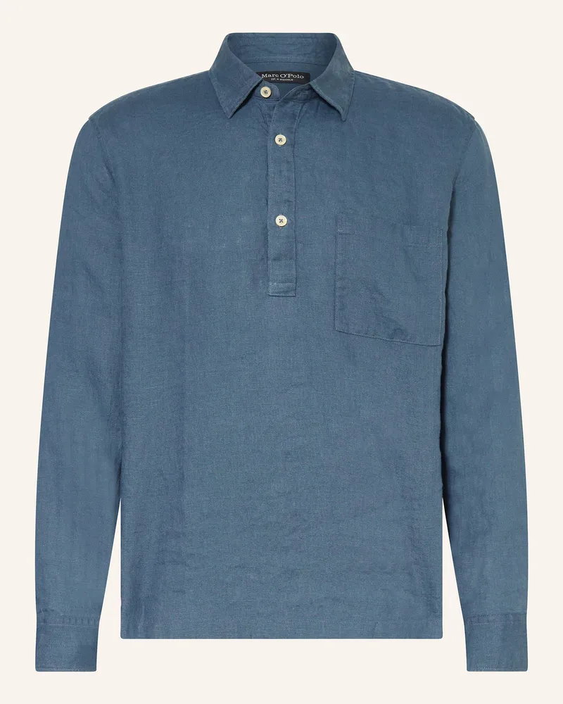 Marc O'Polo Leinenhemd Regular Fit Dunkelblau