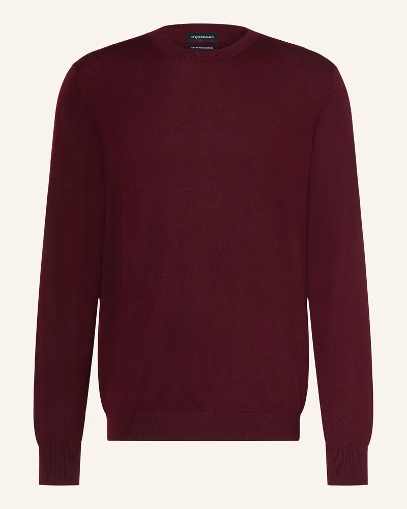 Strokesman's Strokesman Pullover Aus Merinowolle rot Dunkelrot