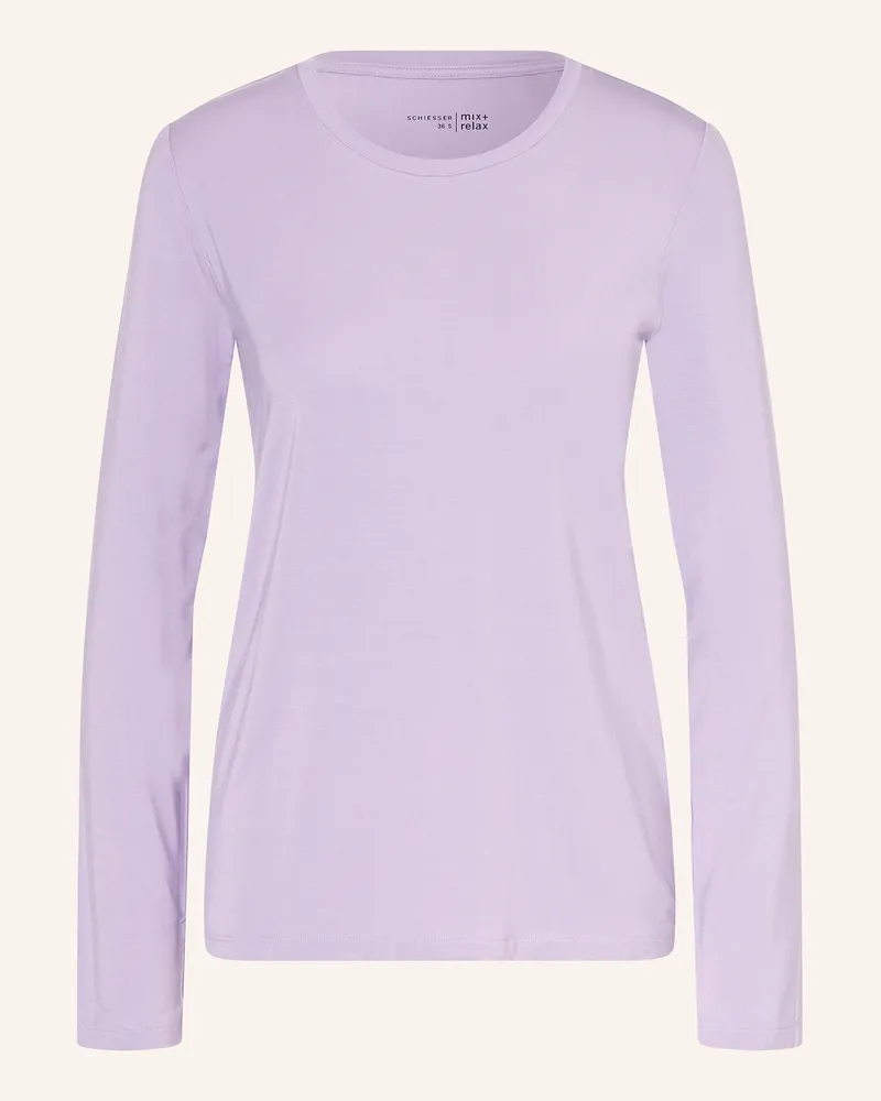 Schiesser Schlafshirt MIX+RELAX Helllila