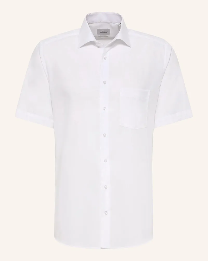 Eterna Kurzarm-Hemd Modern Fit Weiss