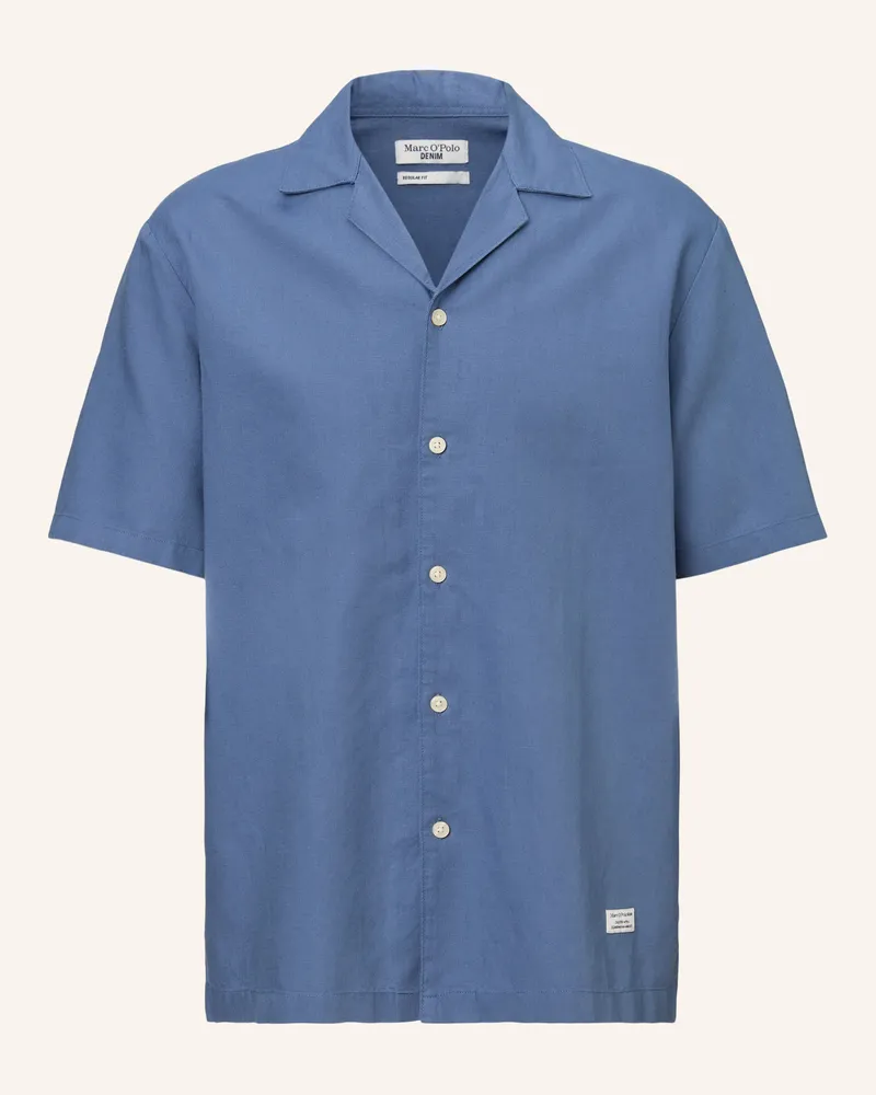 Marc O'Polo Kurzarm-Hemd Blau