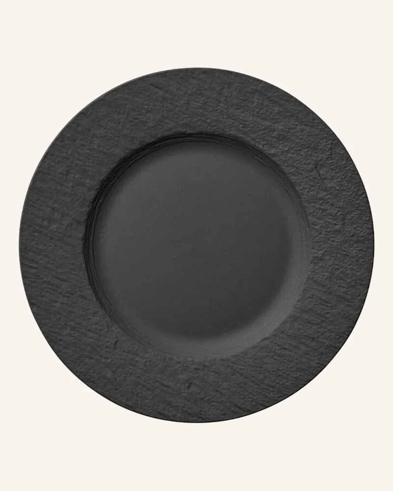Villeroy & Boch Speiseteller Manufacture Rock schwarz Schwarz