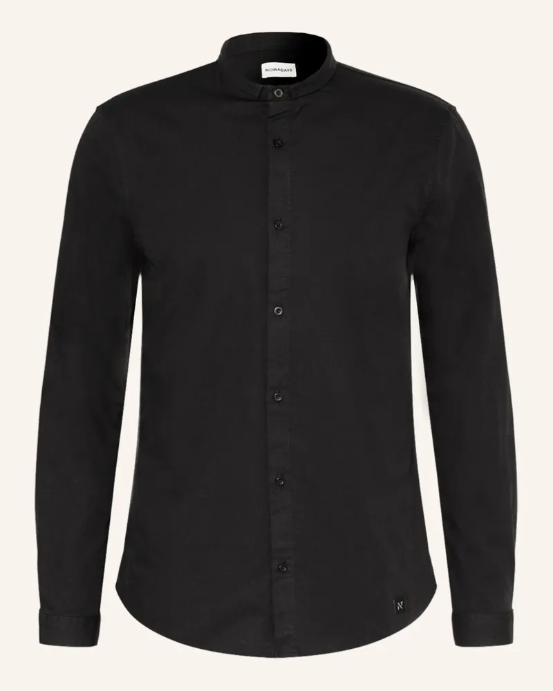 Nowadays Hemd Slim Fit Schwarz