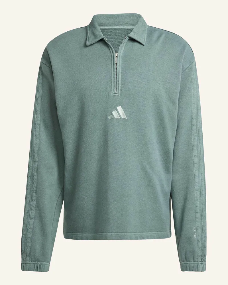 adidas ALL SZN FRENCH TERRY WASHED HALF-ZIP PULLOVER Grün