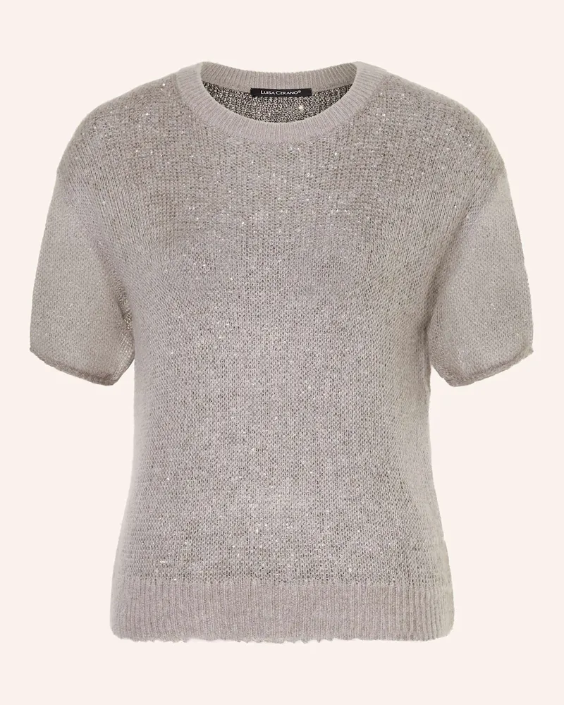 Luisa Cerano Strickshirt silber Grau