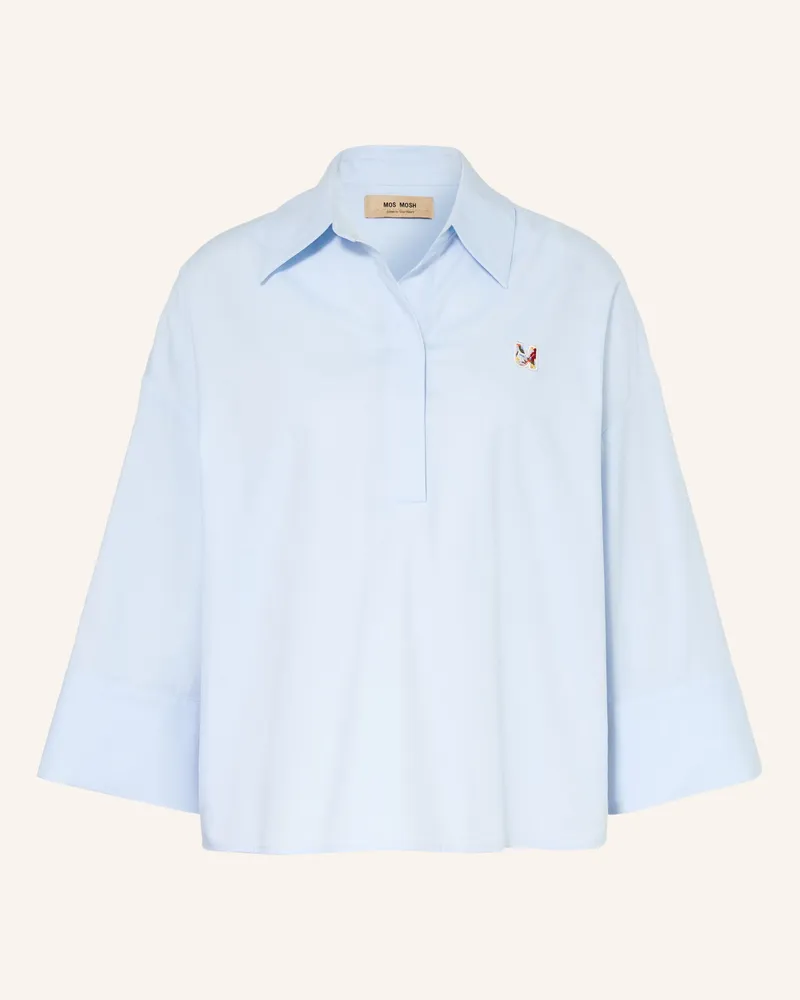 Mos Mosh Blusenshirt Mmbritze Mit 3/4-Arm blau Hellblau