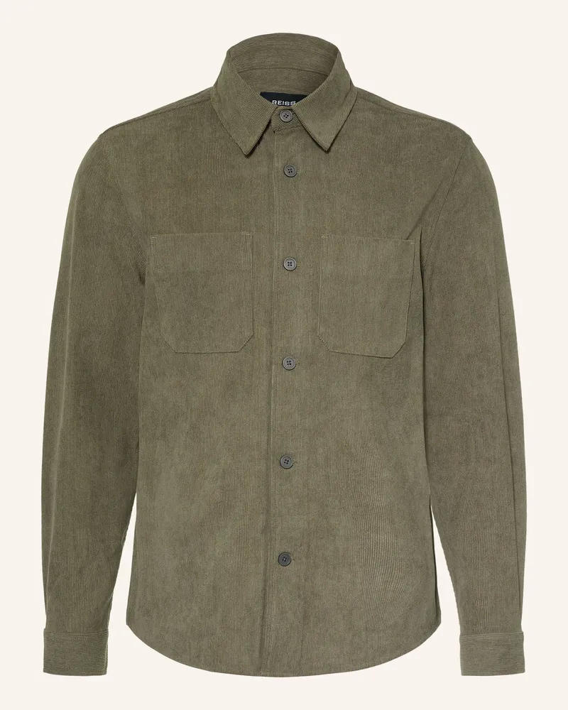 Reiss Cord-Overshirt Townie gruen Khaki
