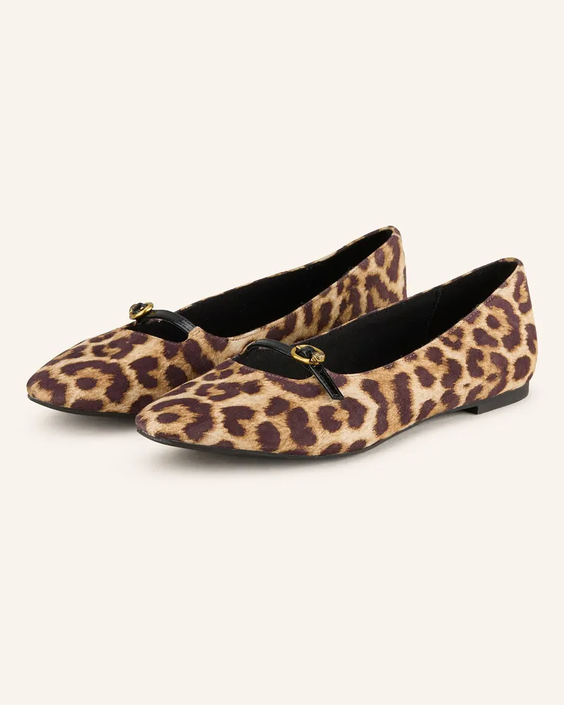 Kurt Geiger Mary-Jane-Ballerinas Flexi braun Hellbraun