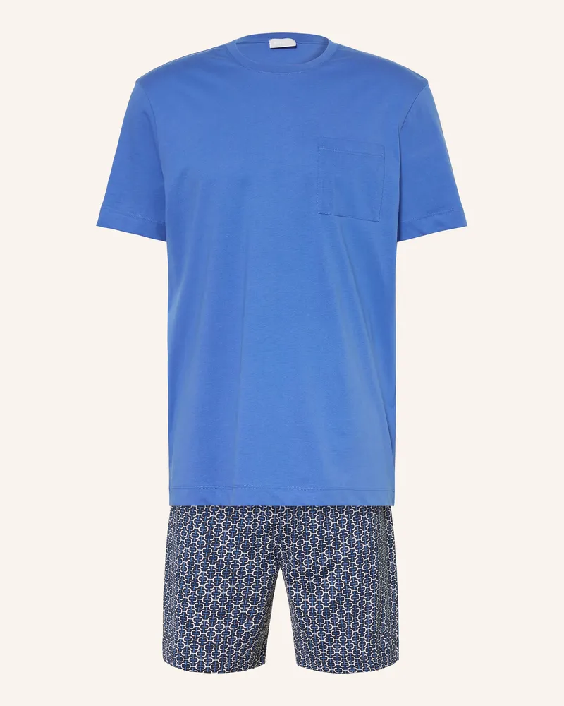 Mey Shorty-Schlafanzug Serie Blue Chains blau Blau