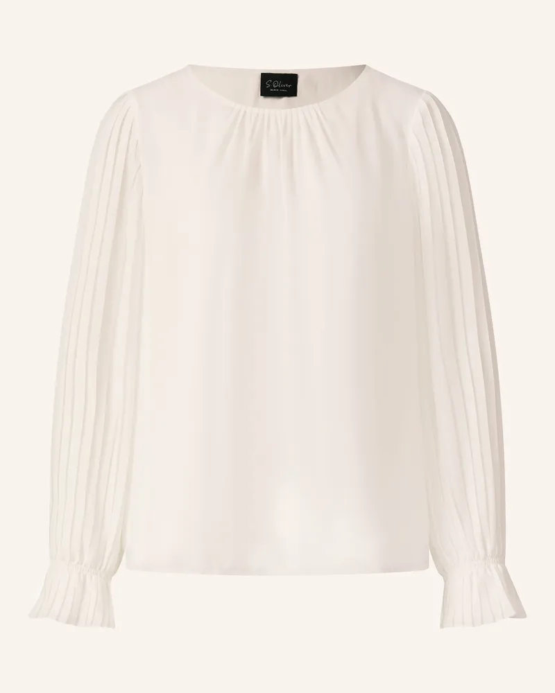 S.Oliver Blusenshirt Mit Plissees weiss Weiss
