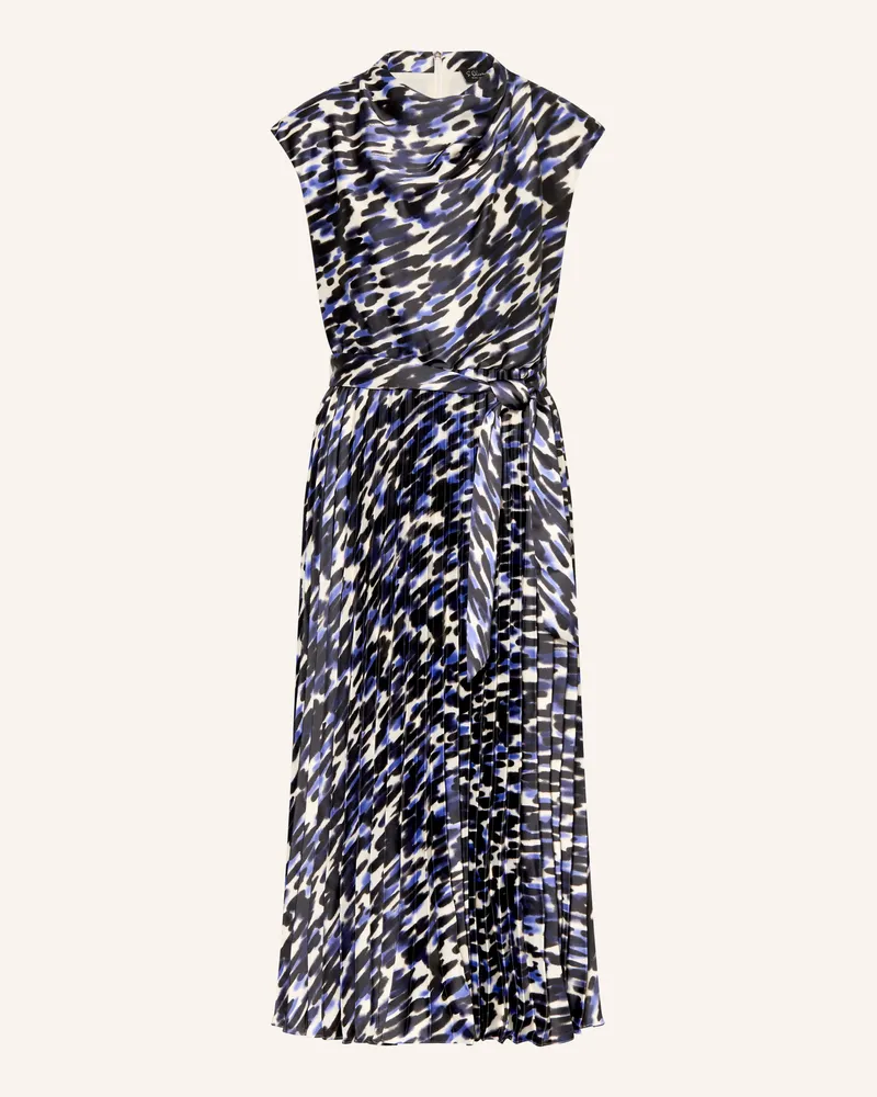 S.Oliver Kleid Mit Plissees weiss Schwarz