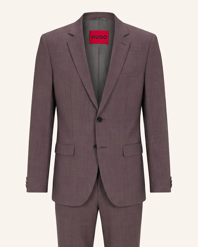 HUGO BOSS Business Anzug Arti-hesten253x Extra-Slim Fit braun Hellbraun