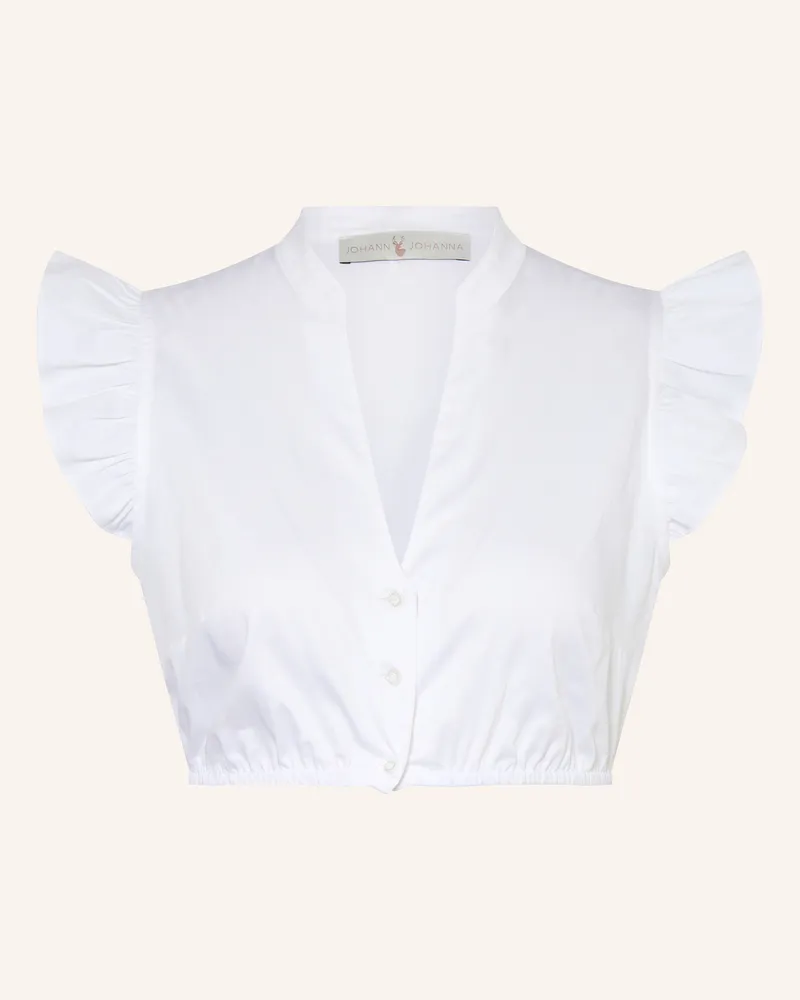 Johann & Johanna Dirndlbluse weiss Weiss