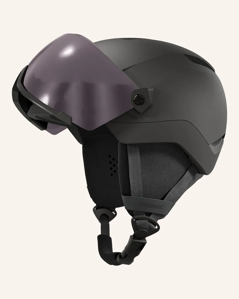 Atomic Skihelm Revent Visor Jr schwarz Schwarz