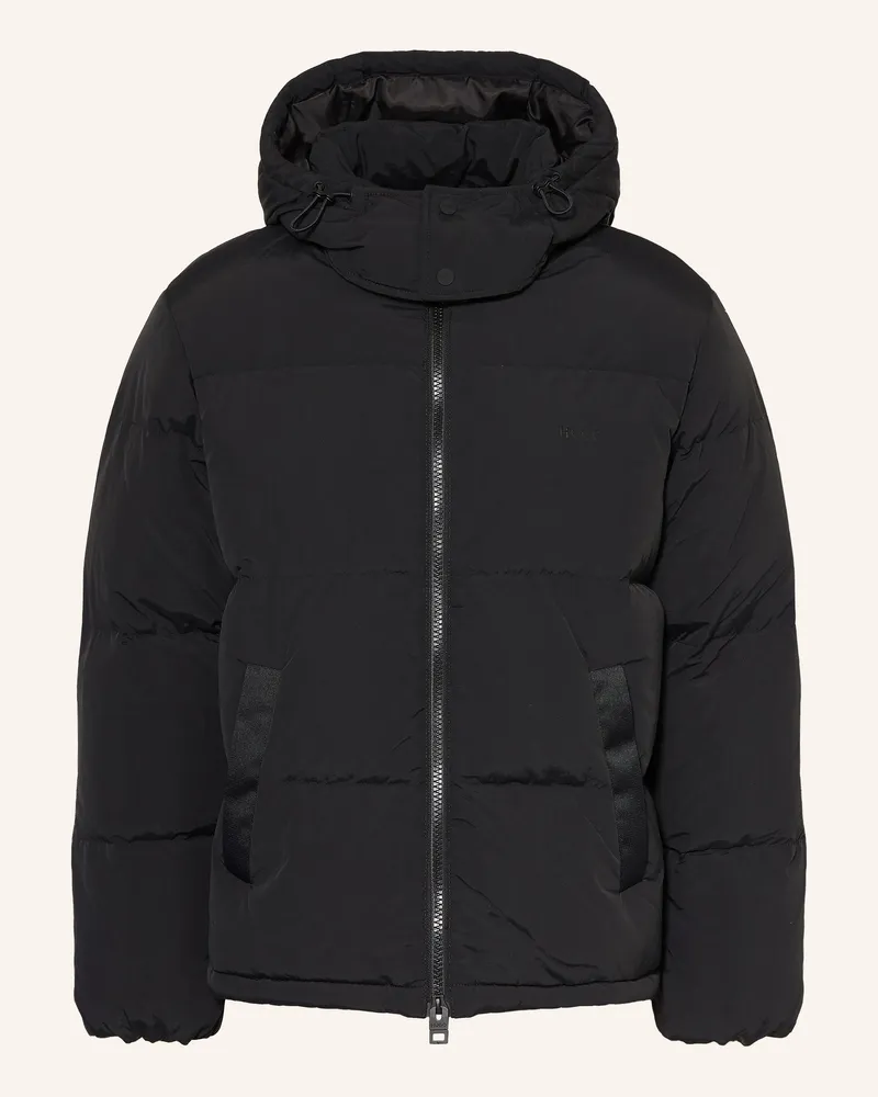 HUGO BOSS Daunenjacke Birolo Mit Abnehmbarer Kapuze schwarz Schwarz